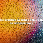 Réponse rapide : combien de temps dure le chili fait maison au réfrigérateur ?